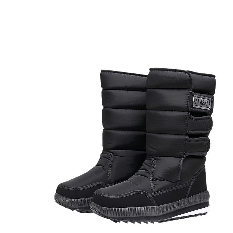 Customized women's boots Thickened women's snow boots Medium tube snow shoes Cotton boots Fleece outdoor non-slip women's winter cotton boots