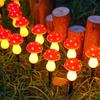 8/12/20LED Solar Landscape Ground Lights Cute RED Mushroom Lawn Lamp Wedding Holiday Courtyard Christmas Outdoor Garden Decoration
