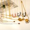 Accessories Tetragonal Star Abacus Bead Necklace Niche Design High-end Clavicle Chain Irregular Disc Necklace Women