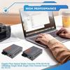 Gigabit Fiber Media Converter GS-03AB 1000Mbps Single Mode Single Fiber External Power Supply EU Plug Network Signal Transceiver