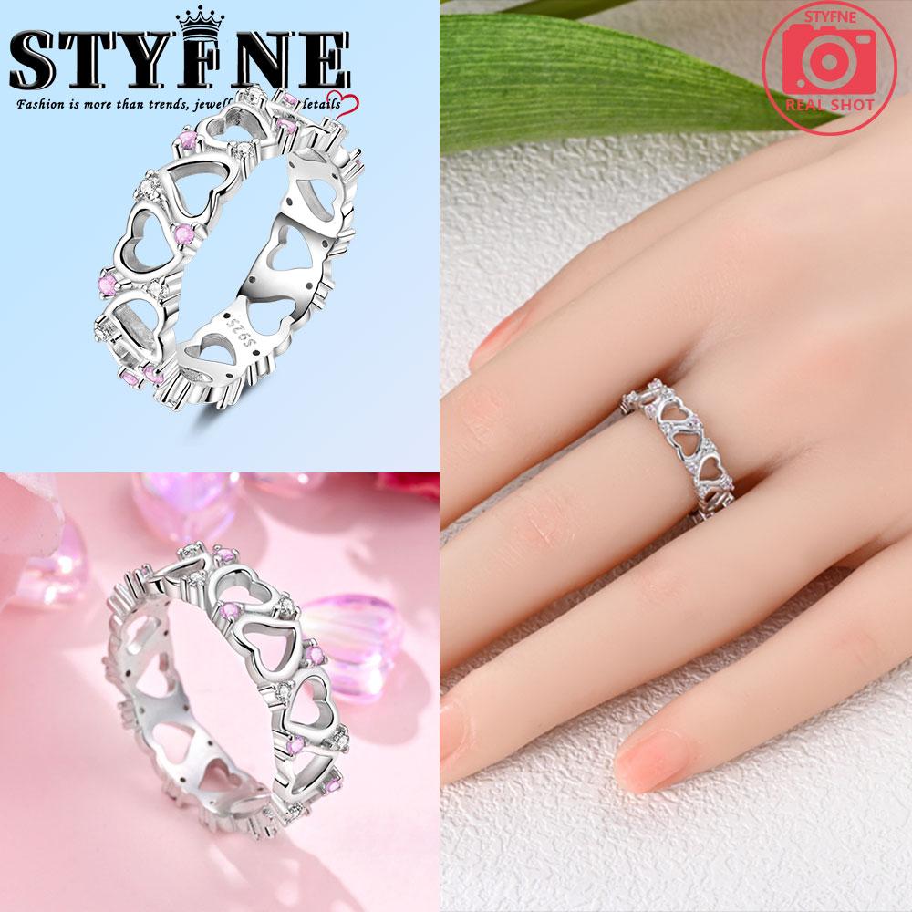 Valentine Day Engagement Ring copper Heart, Red, Pink, White, Blue Ring for Women Holiday Jewellery Gift High Quality