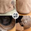 Suede retro duck tongue forward hat autumn and winter American versatile duck tongue beret shows a small face and wears a painter hat