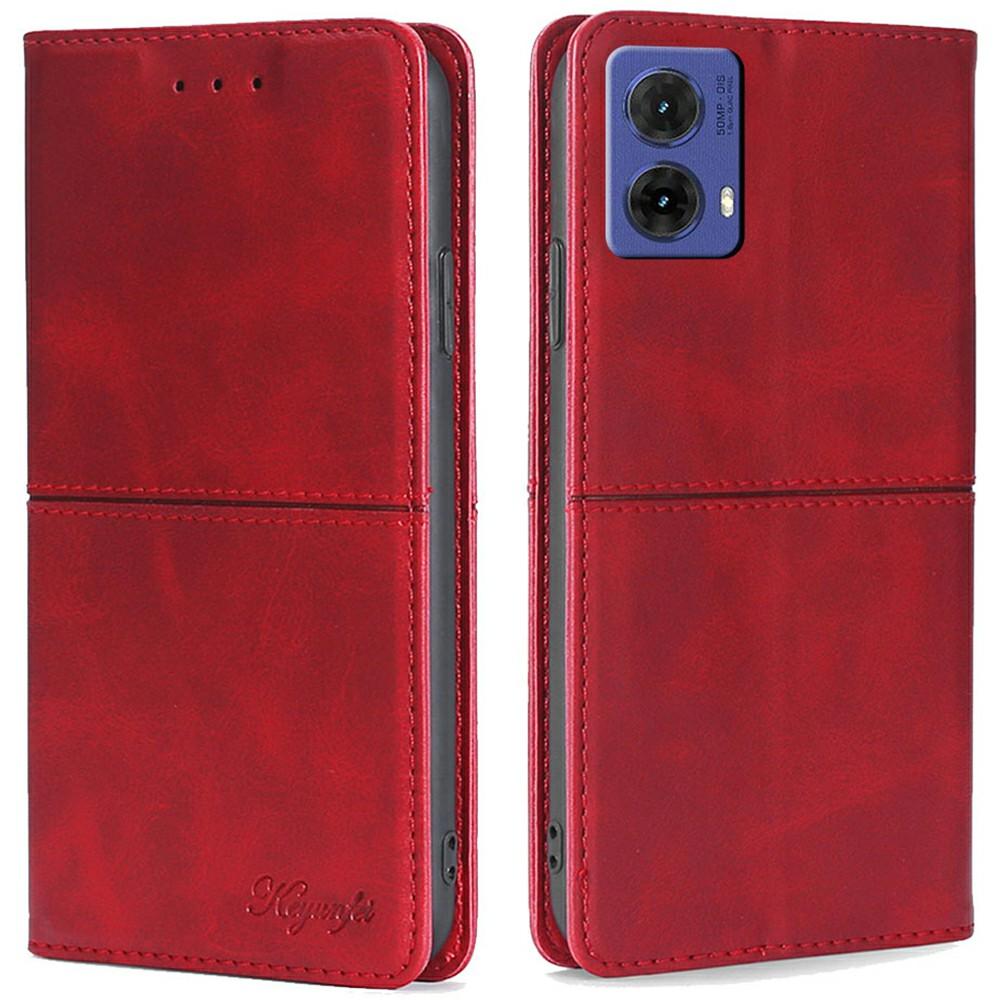 For Motorola Moto G85 5G/S50 Neo 5G Case Card Slots Cowhide Texture Phone Leather Cover