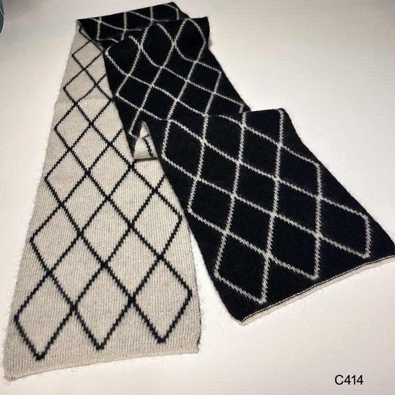 G·TENNA Women's Diamond Double-Sided Cashmere Scarf