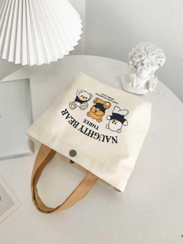 New Women's Portable Canvas Lunch & Gift Handbag for Students
