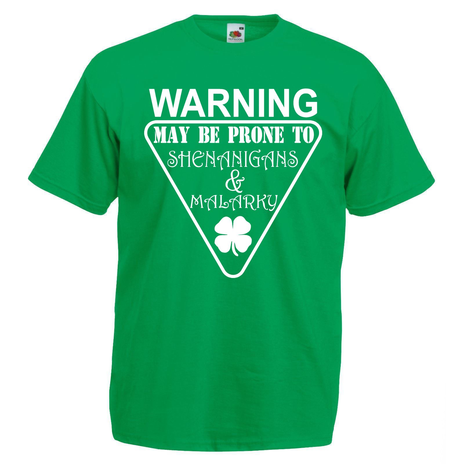Adults Ireland Shenanigans Malarky Irish Quote Unisex Green TShirt S