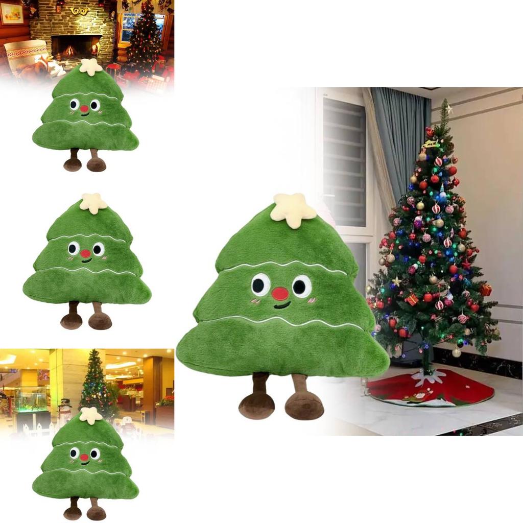 Adorable Christmas Tree Plush Doll Cushion Soft Toy Gift For Holiday Decor 50cm