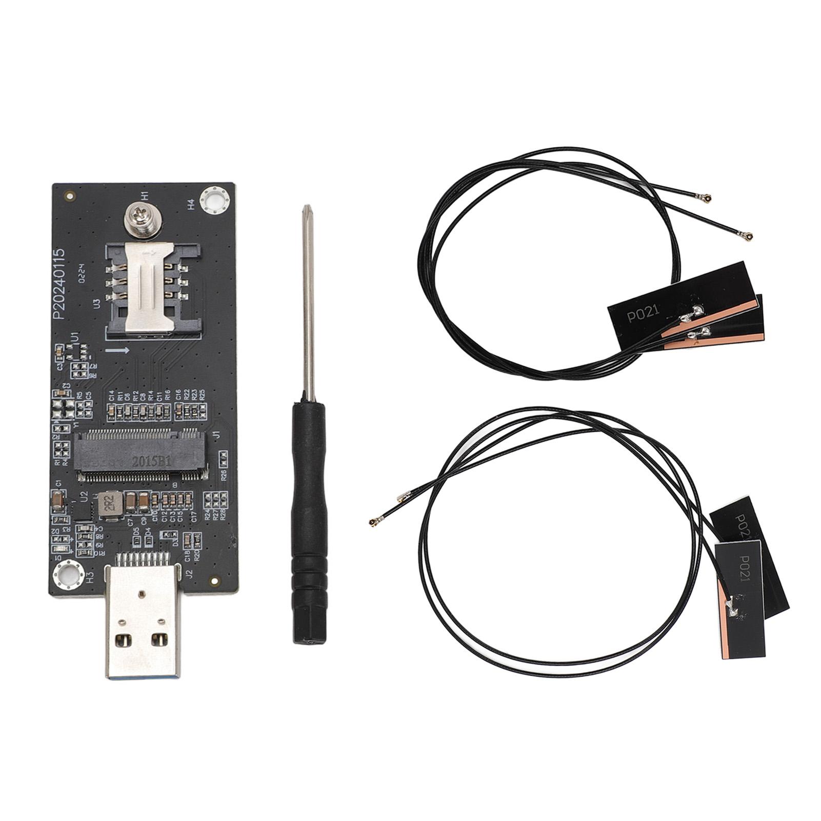 

Карта мережевого адаптера NGFF M.2 KeyB до USB3.0 4G 5G Адаптер модуля WWAN із слотом для SIM-карти 4 Antennae