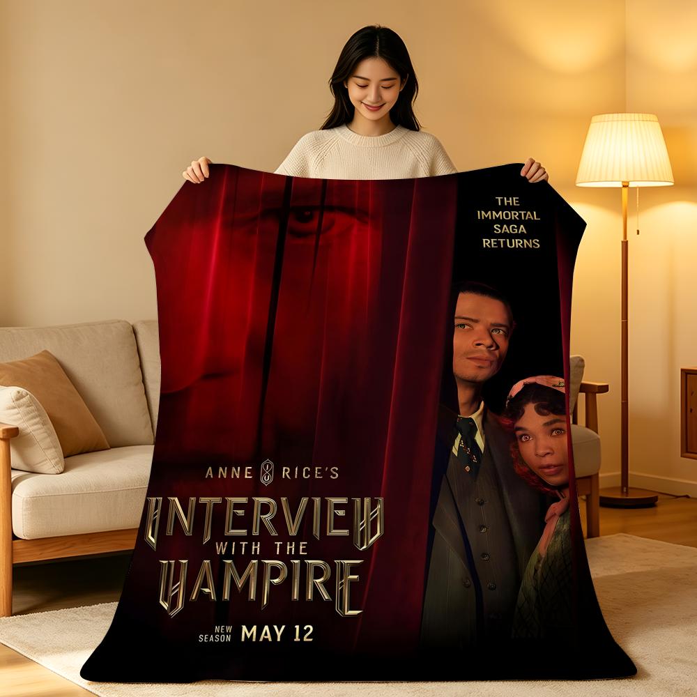 Movie I-Interview W-With T-The Vampire Throw High-Density Short Plush Blanket Soft Skin-Friendly for Sofa Room