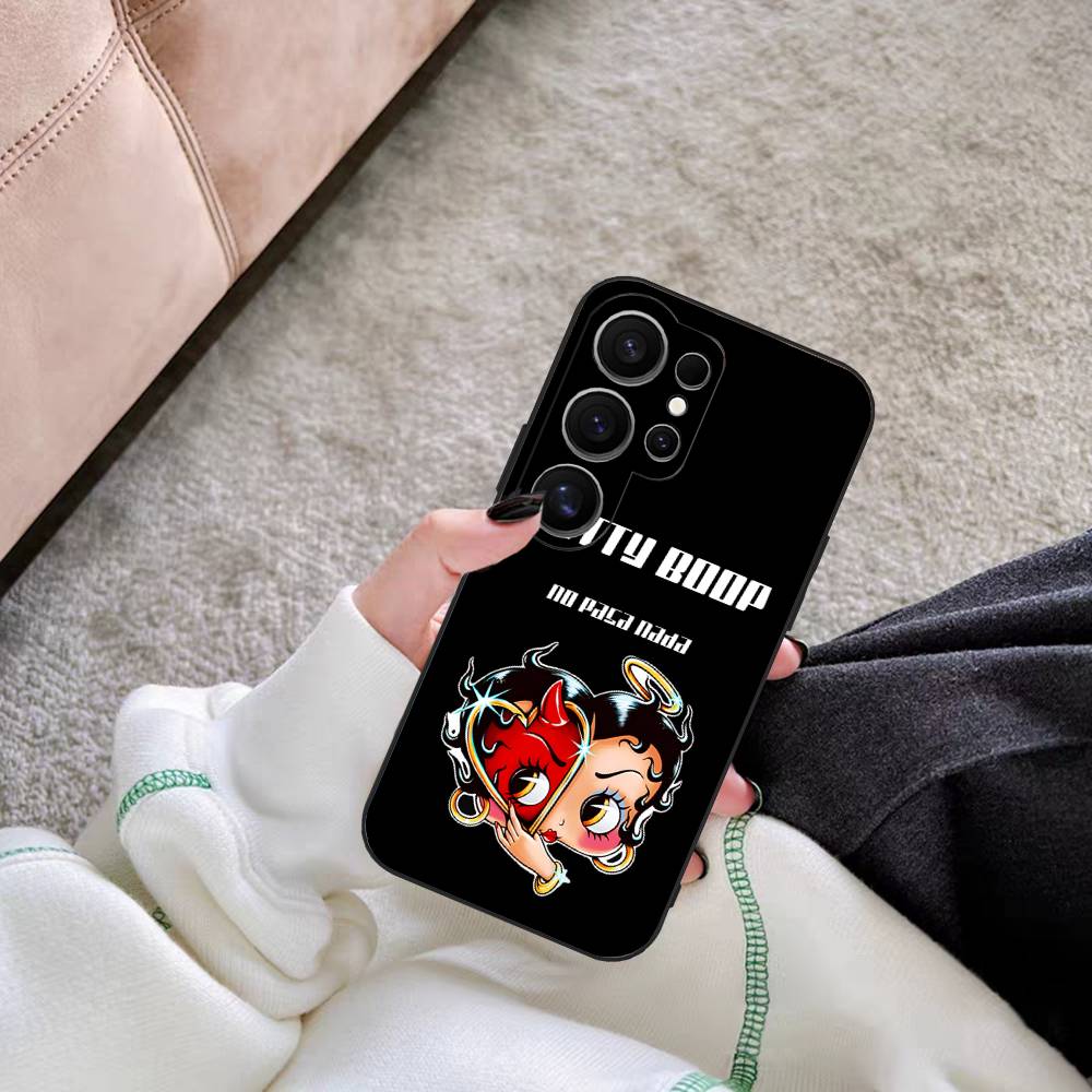 

B-Bettys Boops Phone Case For Samsung S 24 Fe 25 Ultra Plus 20 Lite 21 30 22 23 24 22 Ultra 5G Fundas Samsung S30 5G