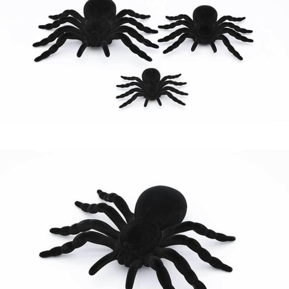 Halloween Plush Spider, Fluorescent Spider, Black Spider, Scene Decoration Props, Haunted House Prank Gifts