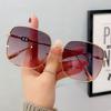 2PCS Sunglasses for Women Fashion Beach Gradient Sunglass Lady Retro Shades UV400 Eyeglasses
