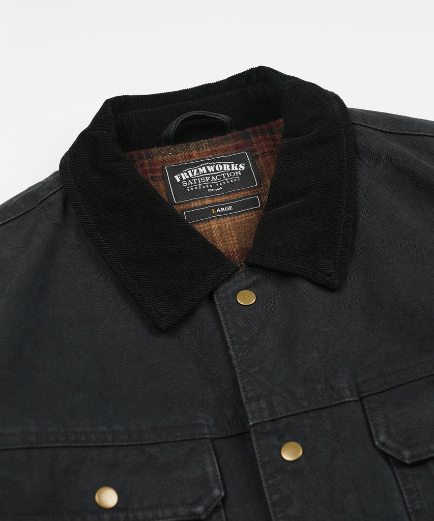 FRIZMWORKS Heavy Canvas Storm Trucker Jacket _ Black