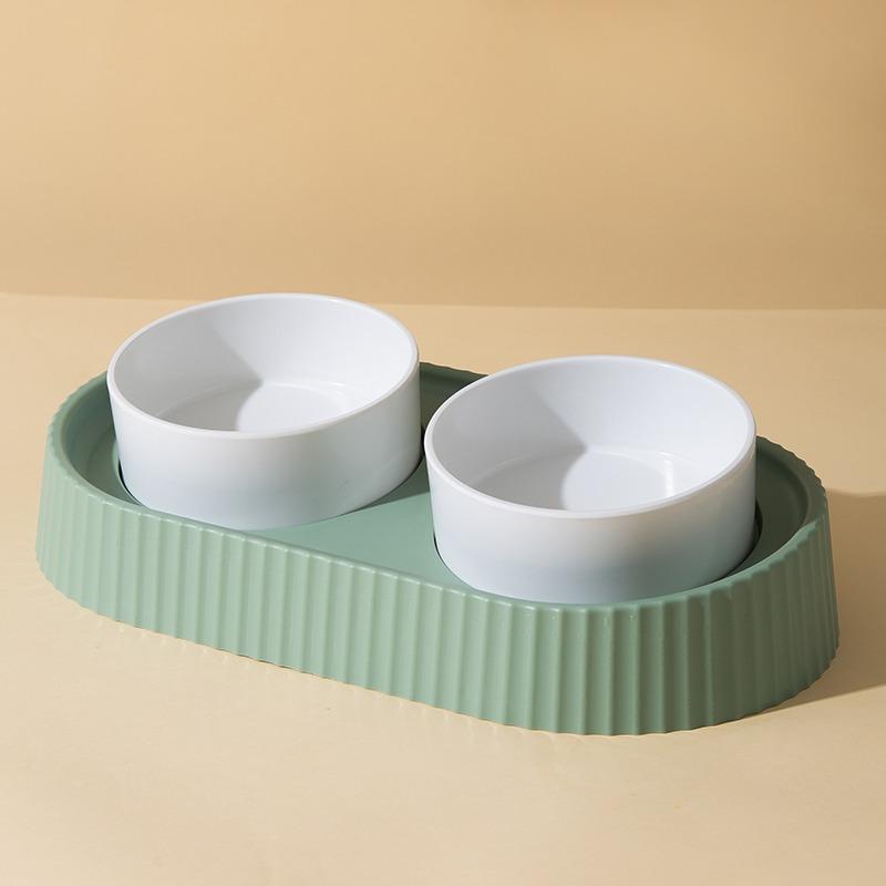 

Собака Римская колонна Керамическая двойная миска для кошек Миска для питьевой воды для кошек Противоударная миска для собак Высокая миска для собак Принадлежности 33.5*19.8*8.8cm