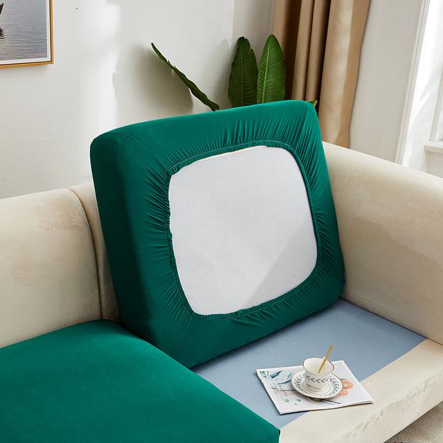 Solid Color Stretch Sofa Seat Cushion Cover Sofa Covers For Living Room Removable Elastic Seat Chair Cover Furniture Protector for Home