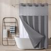 Tenda da Bagno a Doppio Strato con Pesi Magnetici Tenda Divisoria con Motivo a Waffle Tenda da Doccia Hotel