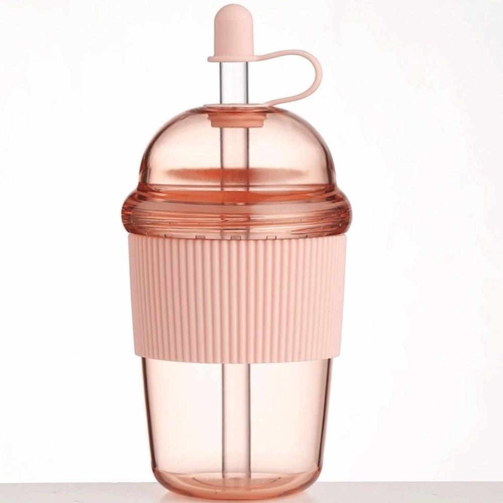 Silicone Cover Clear Tumbler with Lid and Straw Water Bottle Smoothie Cup Suction Cup  Home Use