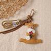 Korean Handmade Fabric Lion Keychain & Bag Pendant - Cartoon Animal Hanging Ornament