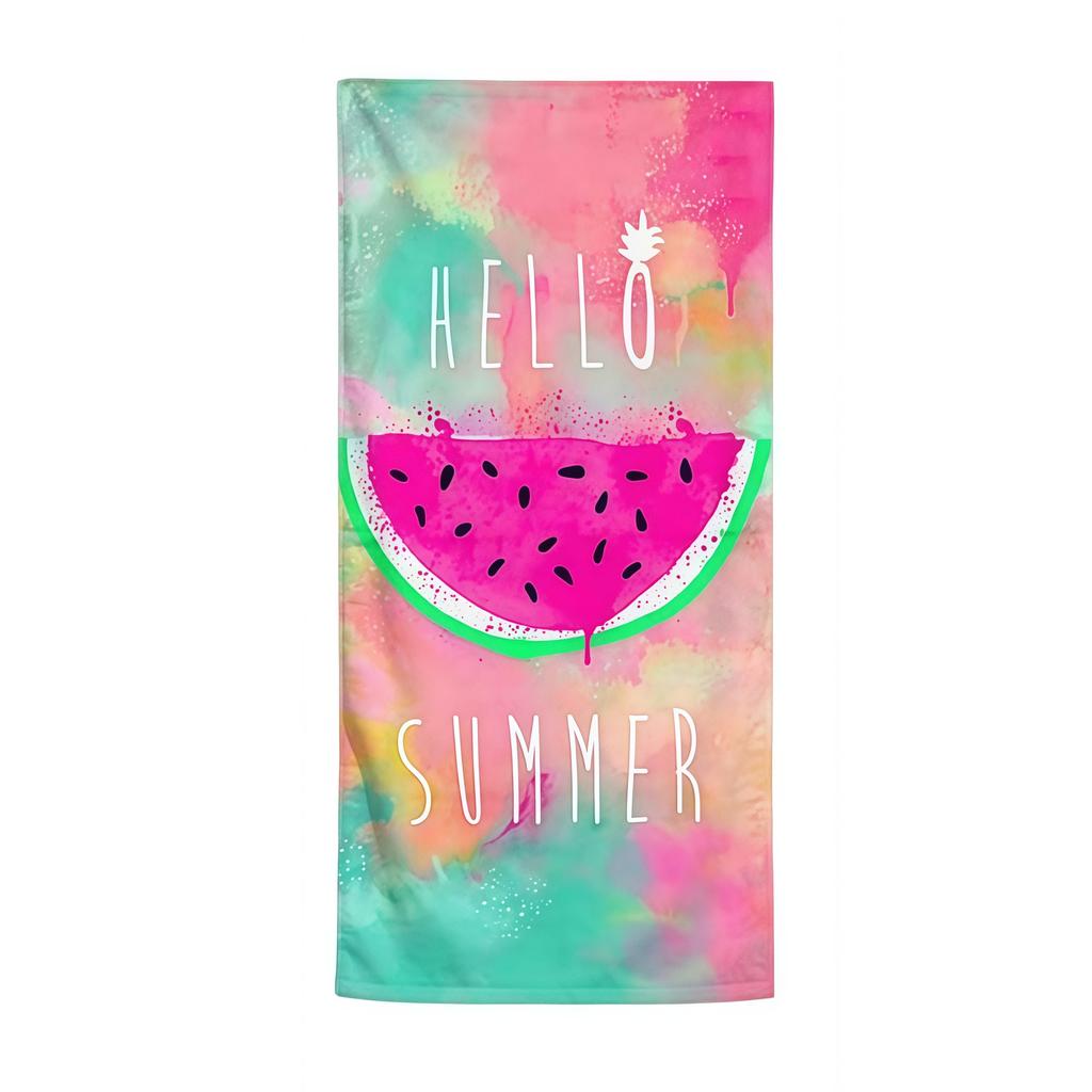 Watercolor Watermelon Beach Towel Unisex Lightweight Durable for Swimming Pool Camping Yoga Summer Essential Gift