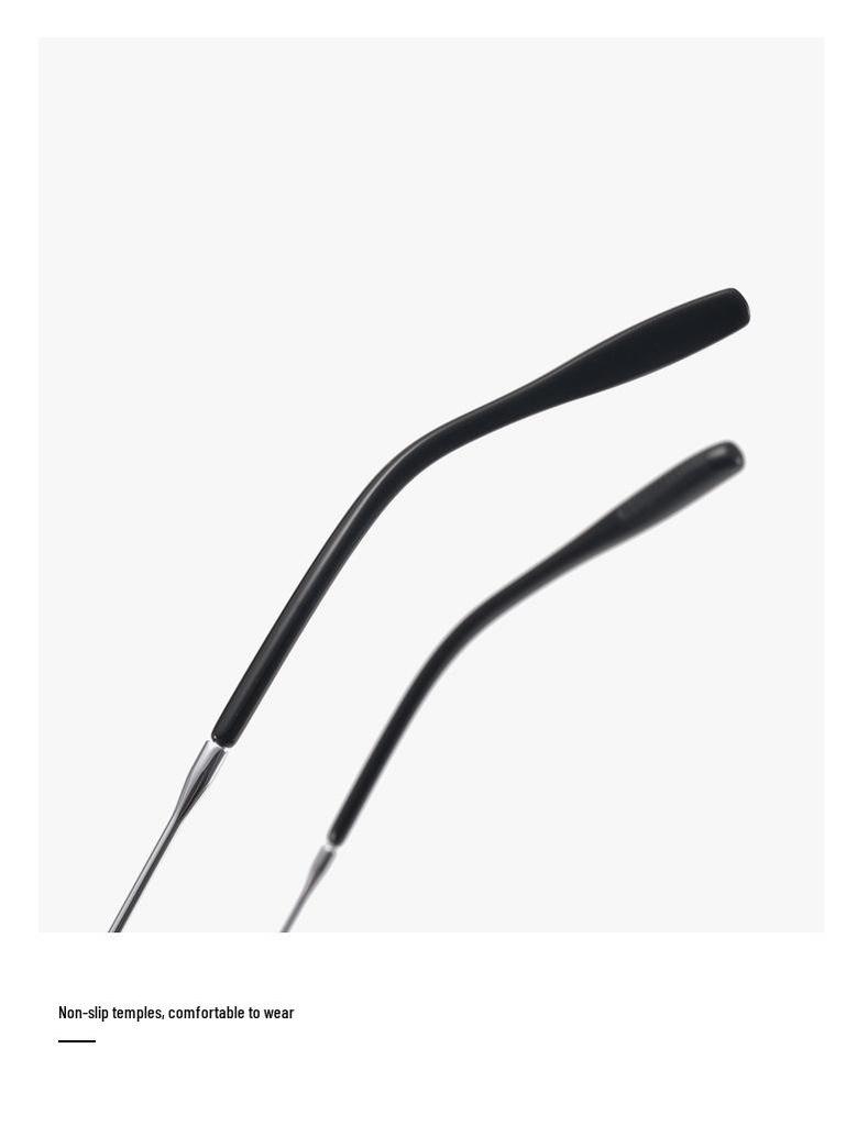 Pure Titanium Eyeglass Frame: Lightweight, Comfortable Unisex 49 Polygon Small Frame Eyewear for Women & Men - Simple & Versatile Design (Model 98702)