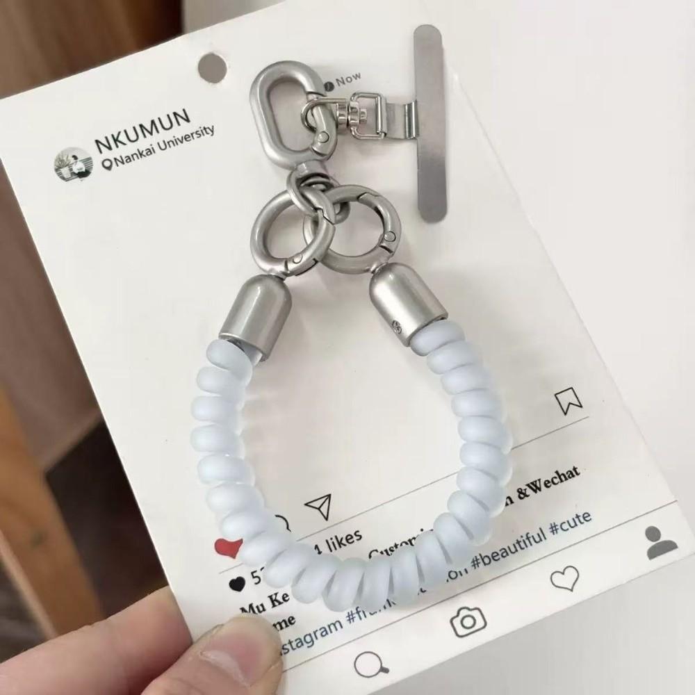 TPU Phone Lanyard Coiled Telephone Cord Phone Case Charm Strap Portable Phone Wrist Strap 1