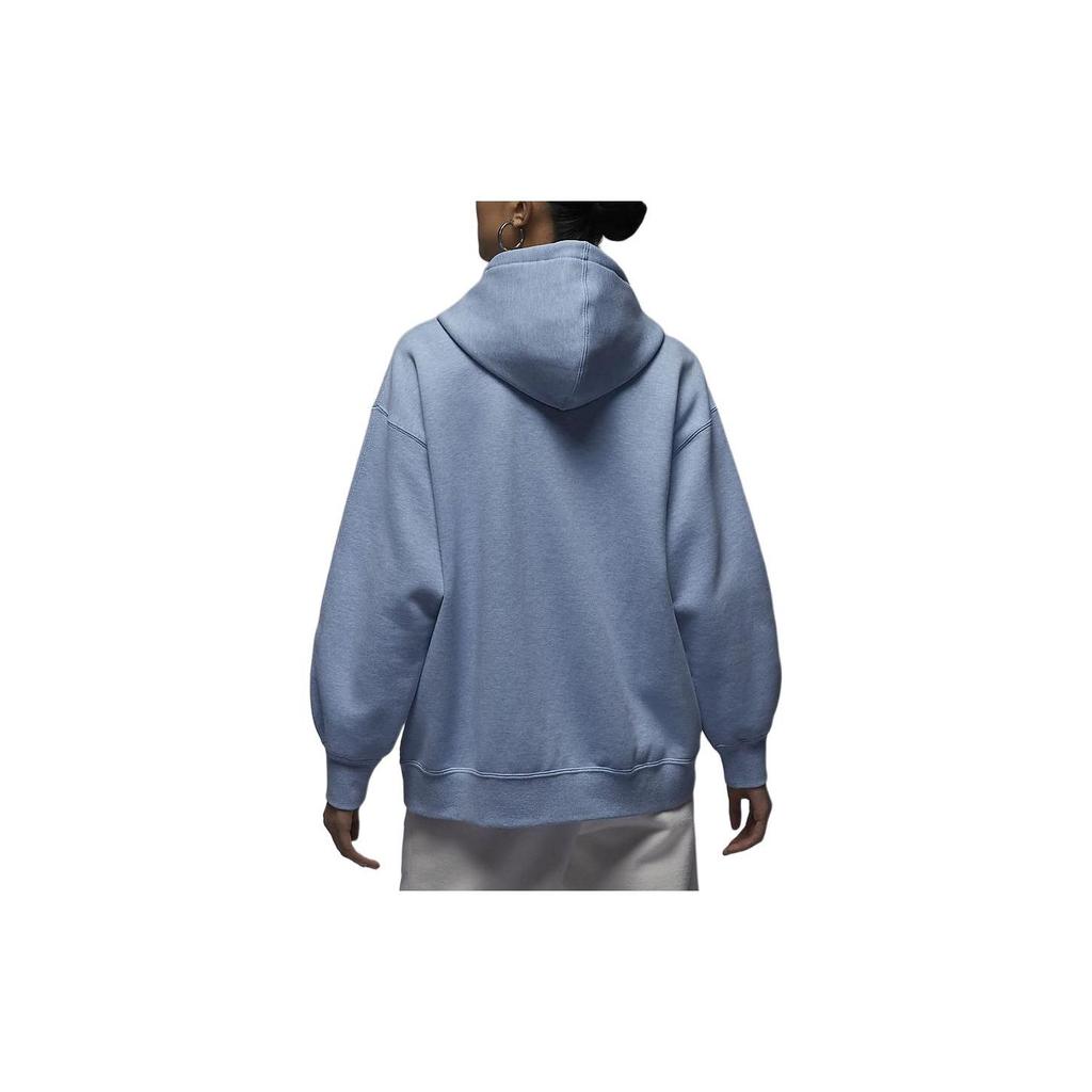 Jordan Flight Fleece Hoodie With Drawstring Women Hoodie Blue Grey FB5111-436