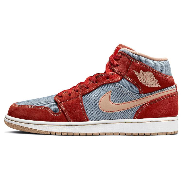 New JORDAN 1 Mid Denim Red DM4352-600