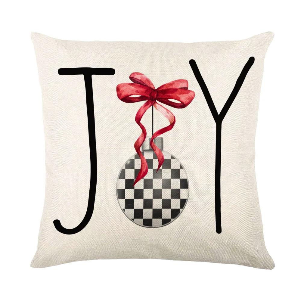 Poszewka na poduszkę świąteczna, poszewka na poduszkę z jeleniem w stylu farmhouse, zimowa dekoracja świąteczna, poszewka na poduszkę, dekoracja wnętrza