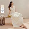 INMAN Xinjiang Cotton Embroidered Sleeveless Dress