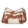 Crossbody bag retro fashion splicing simple shoulder bag