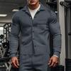 Herren Twill Revers Langarm Jacke Einreihig Einfarbig Schlank Jacke Twill Hose Anzug