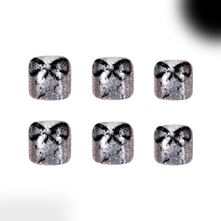 48Pcs Designs False Toe Nail Glossy Short Square Fake Toenails Full Cover Glues On Fake Toe Nail Press On Toenails