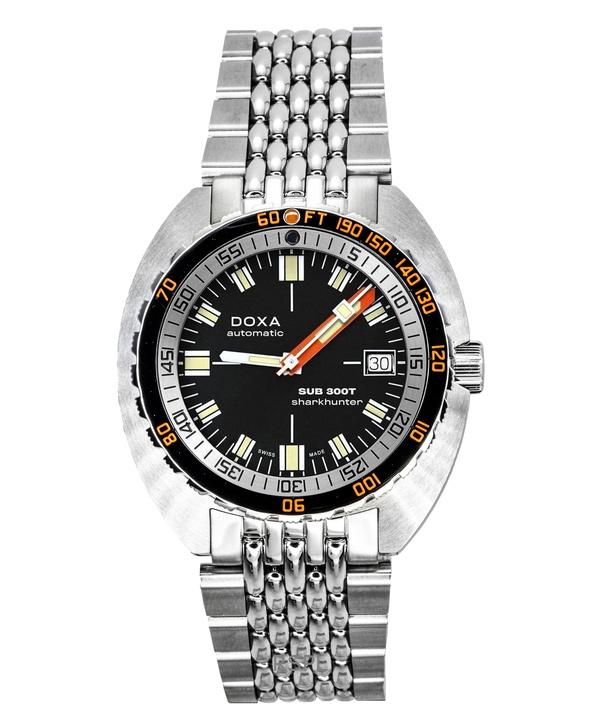 Doxa SUB 300T Sharkhunter Stainless Steel Black Dial Automatic Diver's 840.10.101.10 1200M Men's Watch With Extra Strap