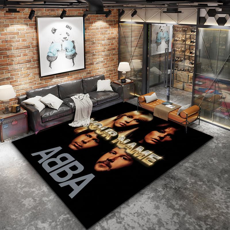 Abba Custom Name Carpet Rug For Living Room Bedroom Home Sofa Decoration Kids Play Nonslip Floor Mat