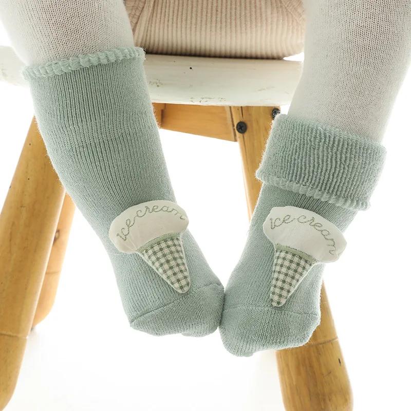 Autumn Winter Baby Girls Socks Newborn Cartoon Animal Baby Socks Infant Baby Boy Socks Anti Slip Soft Cotton Floor Sock Shoes