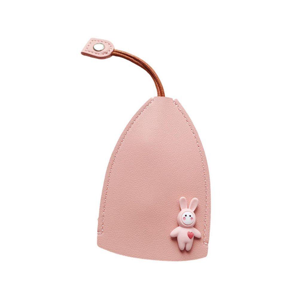 

Slip New Design Black Color Large Capacity PU Leather Pull Out Car Key Case Pull Out Key Sleeve Pink Rabbit