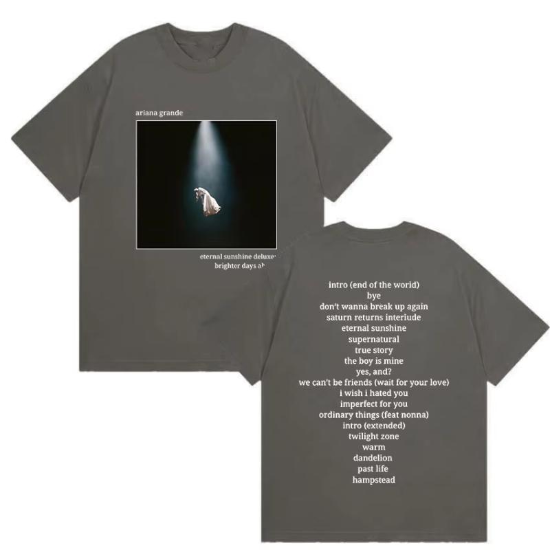 Ariana Grandes New Year Album Brighter Days Ahead Theme Printed Tshirt Cotton loose fitting unisex streetwear vintage top