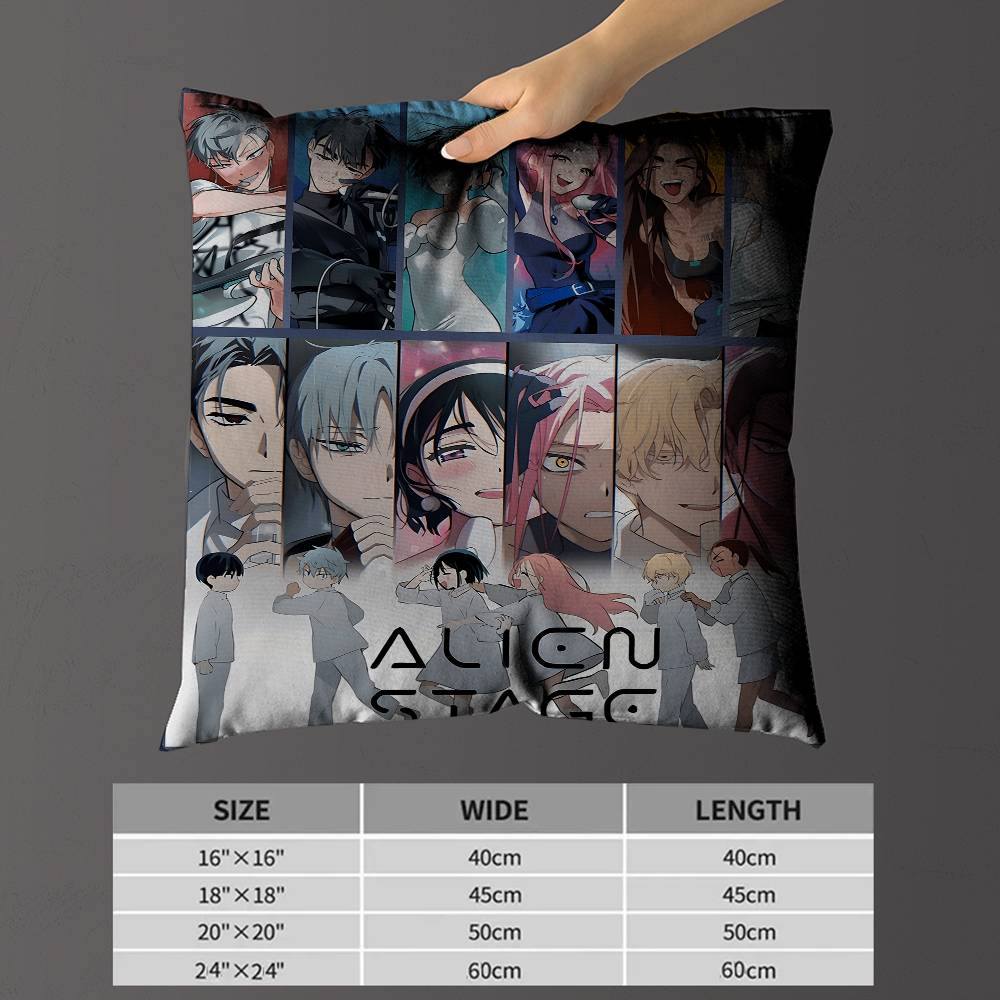 Anime Pop A-Alien Stage Lucky Dragon Pillow Cover Sofa Cushion Cover Home Room Decoration Children Gift