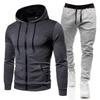 Polka Dot Men's Sportswear Set with Zip Hoodie and Sweatpants