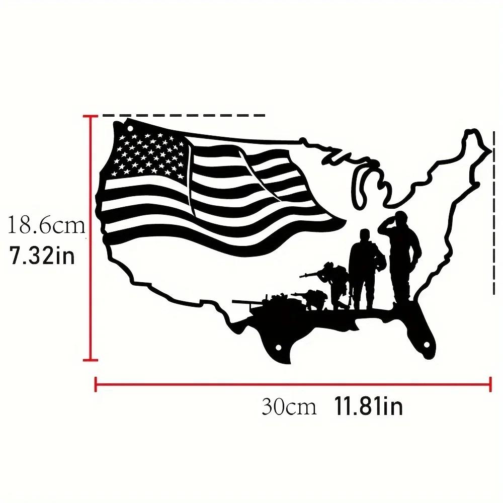 

1 шт. Металлический знак ветеранов - Декор ко Дню памяти и Дню ветеранов. Американские солдаты-герои. Патриотическое искусство. чёрный