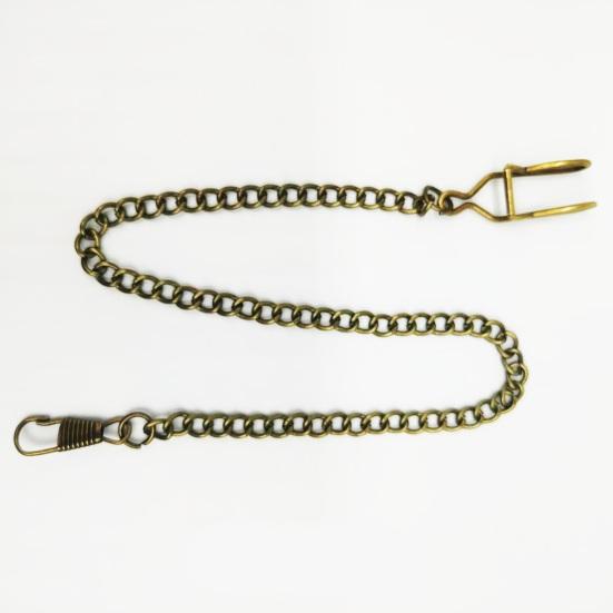 2Pcs Men Pocket Watch Chain Heavy Duty Lightweight Vintage Alloy Clip-on Pocket Watch Chain Fashion Jewelry Replacement Accessory