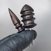 2-teiliges Set Spitzes Leder-Brennwerkzeug, Schwarzes Ebenholz Lederhandwerk Kanten-Brennwerkzeug, Elektrisch Polierte Spitze Kopf DIY