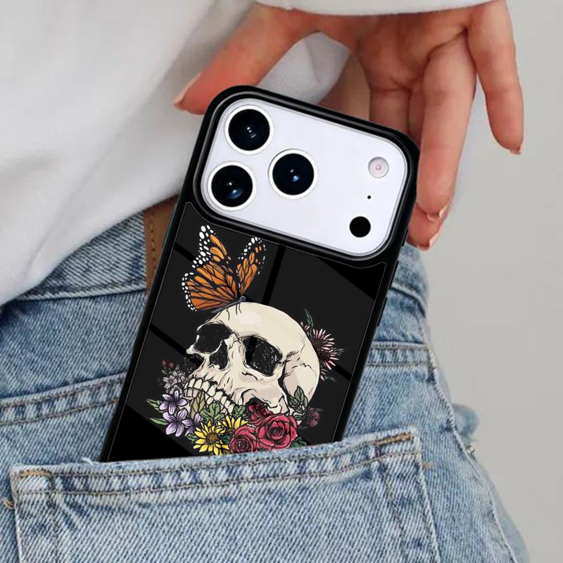 

Катрина Красивая Девочка Роза Череп Арт Чехол для Телефона для iPhone 16e 15 14 13 12 17 Pro Max Plus Air 17pro Чехол iPhone 12 mini