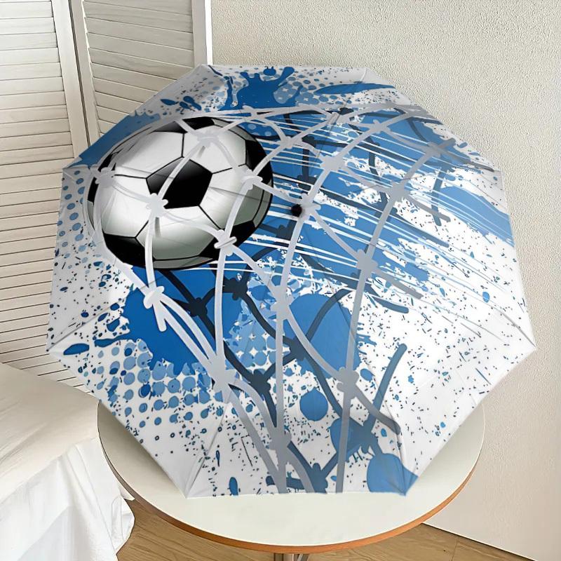 1PC Soccer Ball Net Umbrella-8-Rib Reinforced Portable Folding Travel Suitable for All Seasons Outdoor Daily Use-H0327