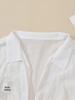 Long-Sleeve Bamboo Cotton Beach Cover-Up with Front Tie for Women
