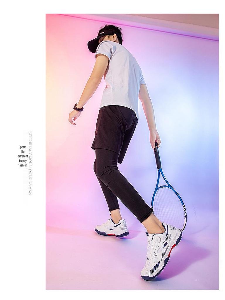 Scarpe da Badminton e Tennis Leggere e Traspiranti da Uomo con Fibbia Rotante