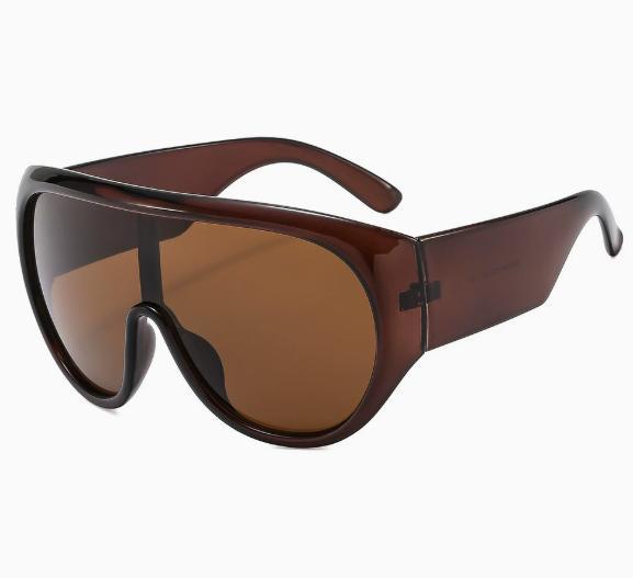 Retro Okulary Przeciwsłoneczne Aviator z Dużą Oprawką dla Kobiet Y2K Street Photography Spersonalizowana Moda Punkowe Okulary Męskie Trend UV400