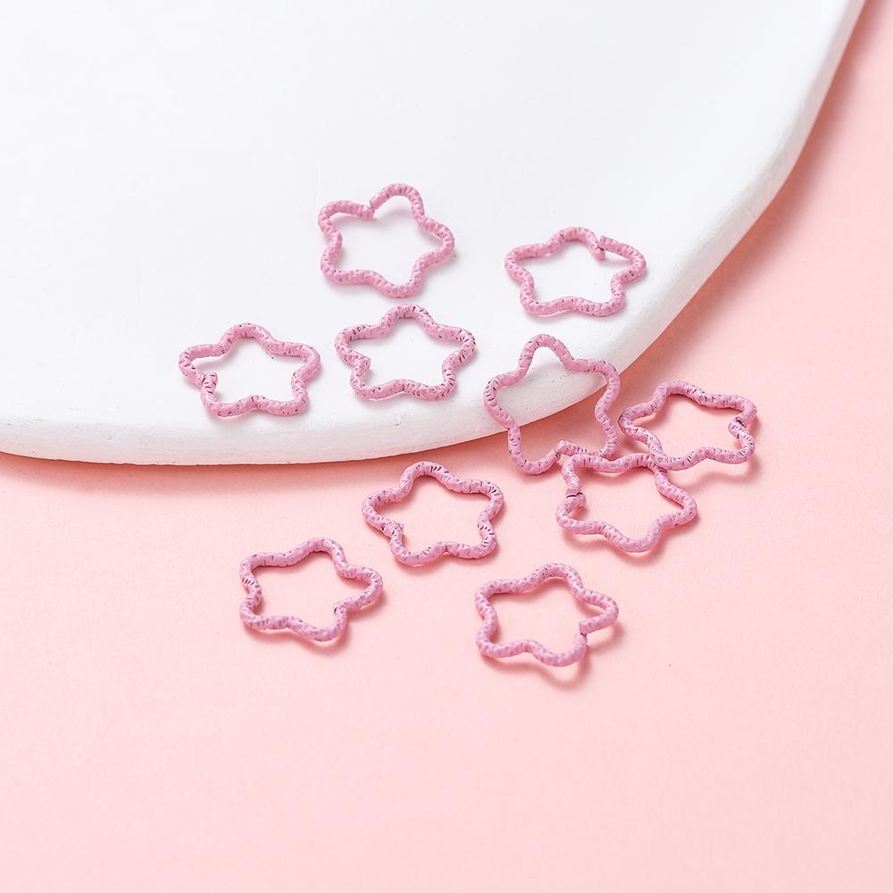 50 Stück/Los Bunte offene Ringe Sternform Biegeringe Für Schmuckherstellung Schlüsselanhänger Handy-Kette Bastelbedarf