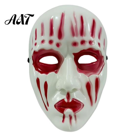 Non-Slip Halloween Mask Scary Full Face Mask, Dripping Blood Ghost Cosplay Bleeding Prop for Party, Horror Skull with Adjustable Strap Party