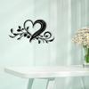 Vintage Heart Metal Wall Art Sculpture Powder Coated Iron Valentine Gift Bedroom Decor